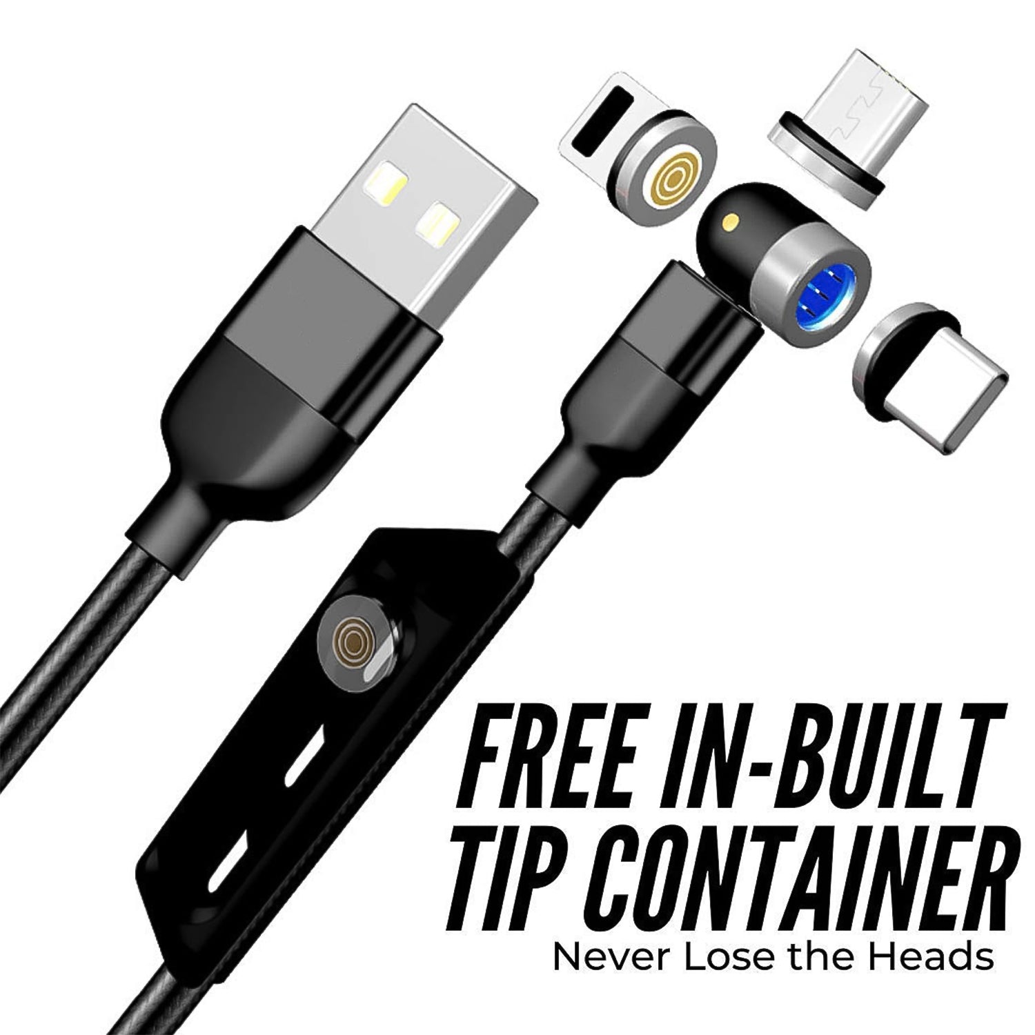 3 in 1 Magnetic USB Charging Cable | USB-c Android and Lightning with Extra Protecting Nylon| Strong Magnetic Cable with Full Rotation Support Fast Charging 3 in 1 Magnetic USB Charging Cable | USB-c Android and Lightning with Extra Protecting Nylon| Strong Magnetic Cable with Full Rotation Support Fast Charging